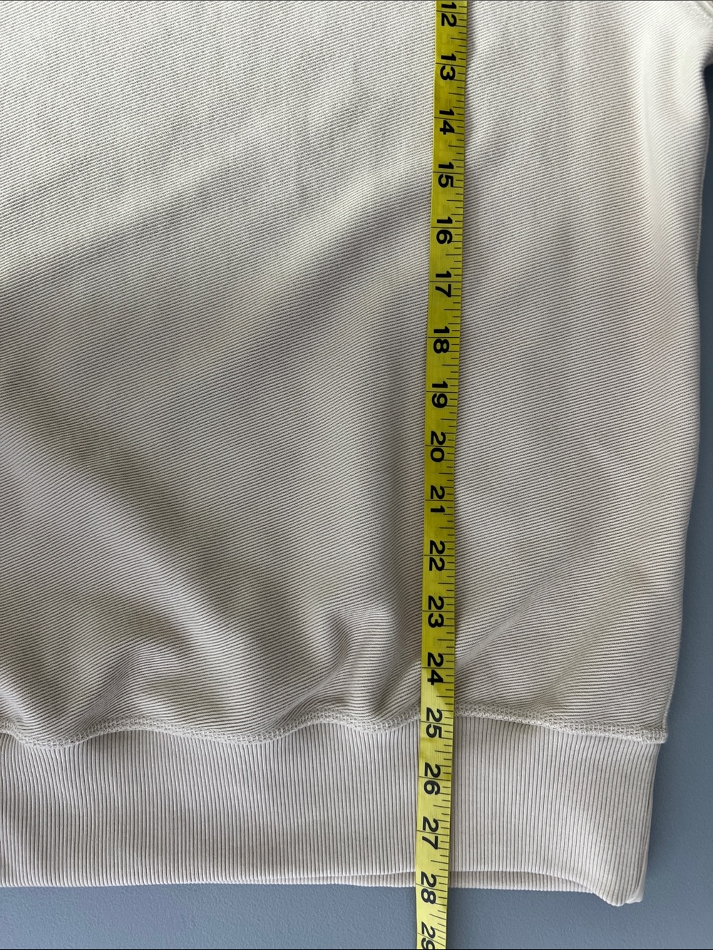 New Everlane TWILL TERRY JACQUARD CREW SWEATSHIRT Peyote Size M - Picture 10 of 13